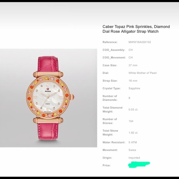 Michele Caber Topaz Pink Sprinkles - Picture 6 of 8